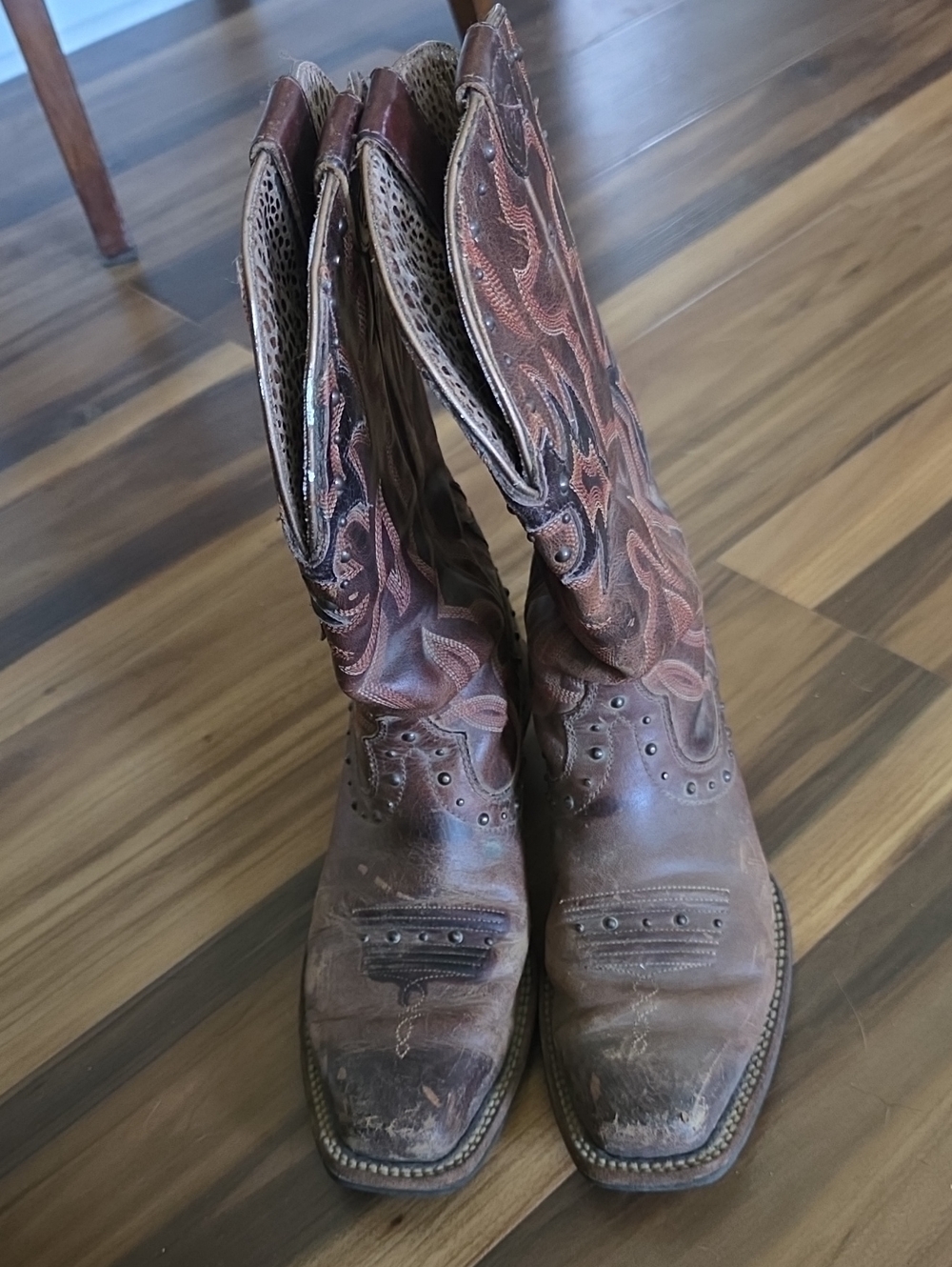 Ariat Brown and Black Leopard-Print Boot Lining